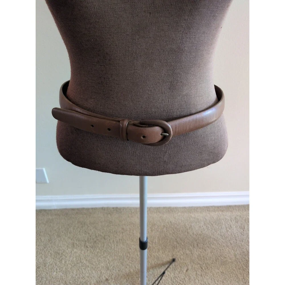 Vintage Land's End USA Brown Genuine Leather Belt Ladies Size 32